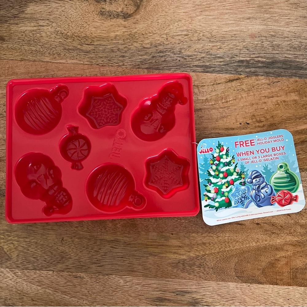 Jell-O Jigglers Christmas Mold NEW Large Snowman, Snowflake, Ornament Holiday